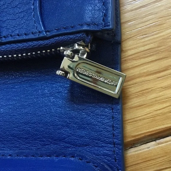 Rebecca Minkoff Blue Leather Fringe Case Mate Convertible Crossbody Bag Clutch - Picture 12 of 16